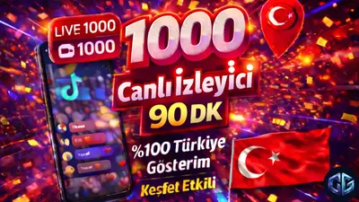 1000 Canlı Yayın Seyirci (90dk)