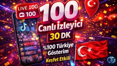 100 Canlı Yayın Seyirci (30dk)