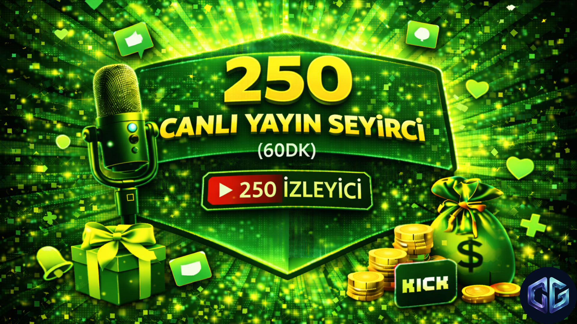 250 Canlı Yayın Seyirci (60dk)
